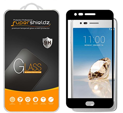Supershieldz Designed for LG Aristo Tempered Glass Screen Protector, (Full Cover) (3D Curved Glass) Anti Scratch, Bubble Free (Black)