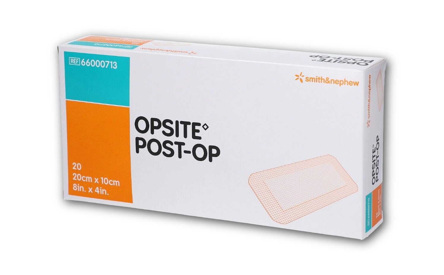 Smith & Nephew SJ66000713 Opsite Post-Op Absorbent Dressing, 20 cm W x 10 cm L (Pack of 20)