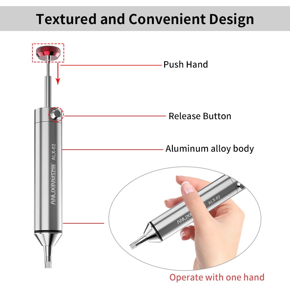 Solder Sucker Desoldering Pump, Plastic, 215mm Long Designed in color –  ebuystt, image size:1000x1000