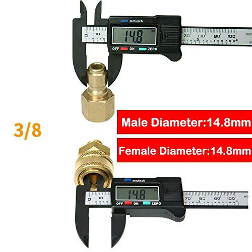 Set Connettori M22 A Innesto Rapido 3/8" - Adattatori In Ottone Per Idropulitrici - Foto 9