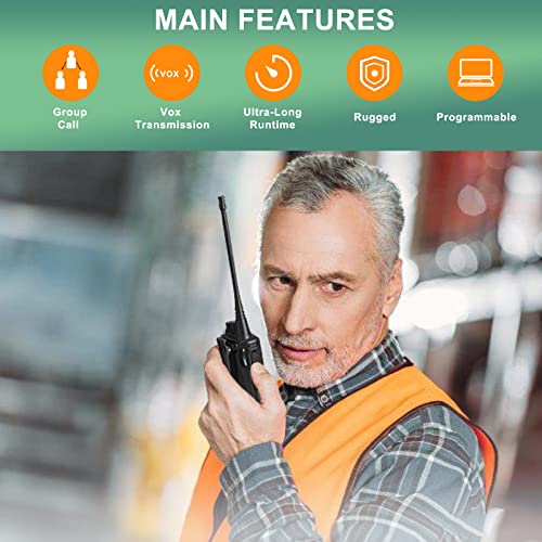 Image of SAMCOM Long Range Two Way Radios Rechargeable 2 Watt, 3000mAh 24Hour Work Time, High Power 2 Way Radios Handheld UHF Walkie Talkies for Adults, Group Call for Business Construction Warehouse, 1 Pack | 3000mAh 24H Work, High Power 2 Way Radios UHF Walkie Talkies for Adults, Group Call for Business Construction Warehouse
