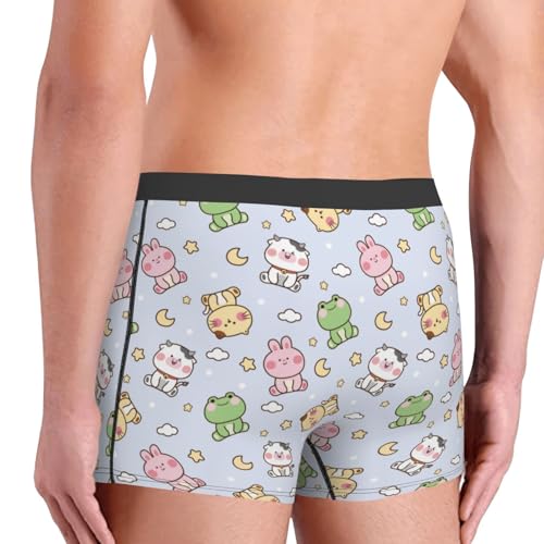 Cute Animals Cartoon Men's Boxer Briefs Lightweight Soft Comfort Breathable Stretch Underwear3