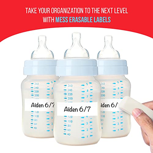 Mess Food Labels For Containers - Erasable Labels For Kitchens (96-Pack) Removable Labels For Organizing - Food Labels For Containers - Freezer And Fridge White Dry Erase Labels - Labels For Jars #TOP6