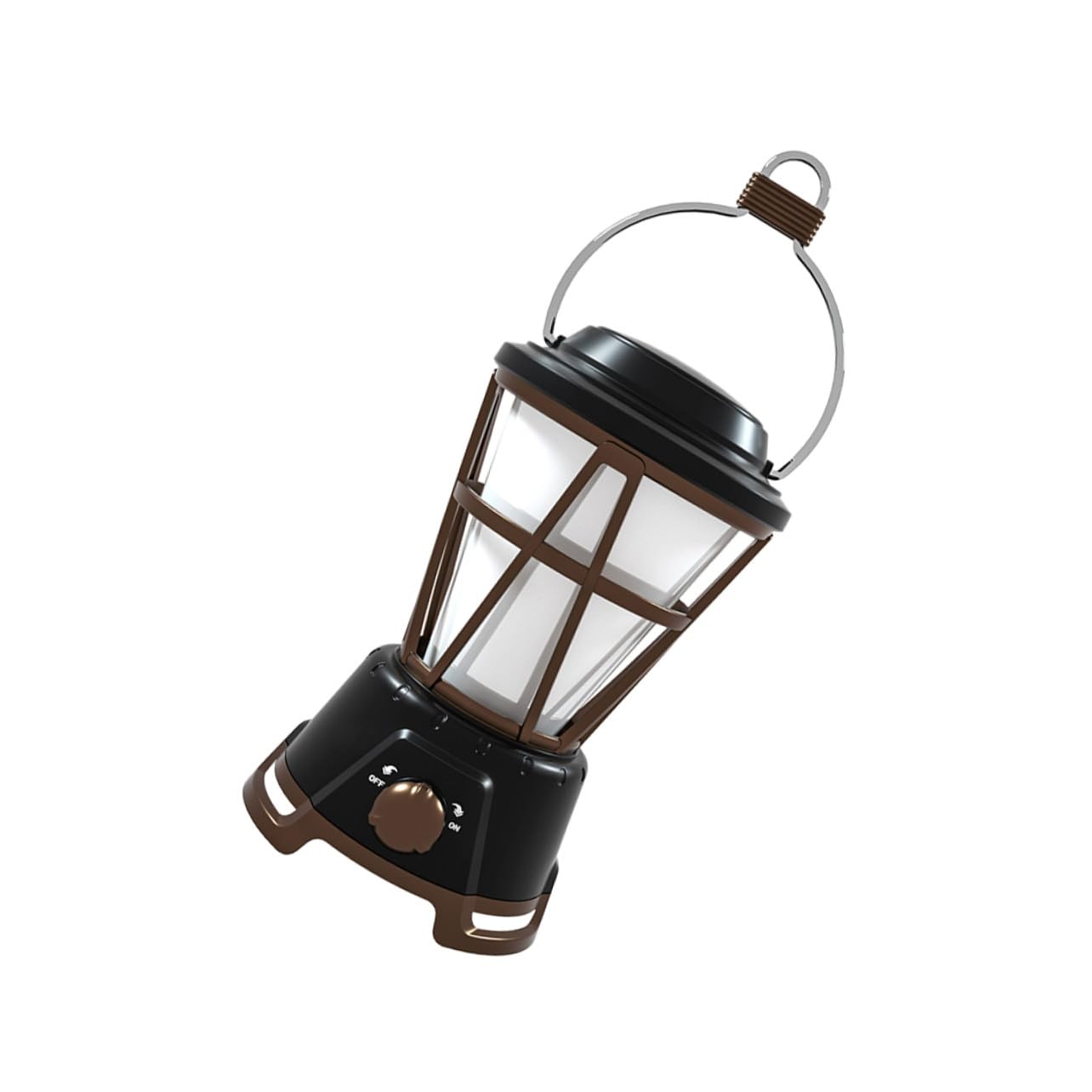 Kisangel Vintage Campinglampe mit 2000mah Akku und Abs Material Tragbare Multifunktionale Zeltlampe für Camping und Outdoor Zelte mit Type-c Ladung