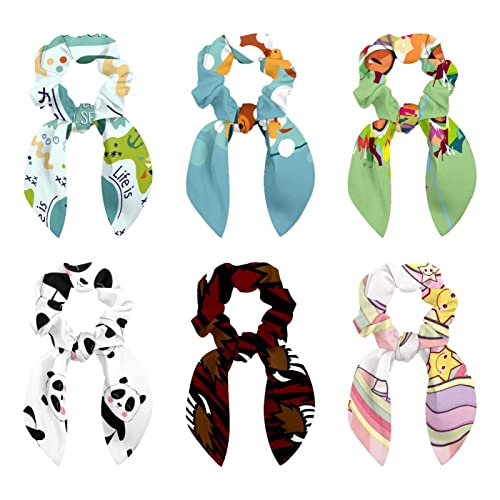 Chouchou avec nœud pour cheveux bleu au motif chien : l'accessoire idéal des sorties en famille