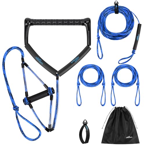 Image of Affordura Wakeboard Rope with Dual Handles, 75 FT 4-Section