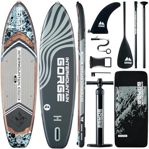 11'x34 Ultra Wide Paddleboard, Inflatable SUP&420lb Capacity for All Skill, Stand-up Paddle Board...