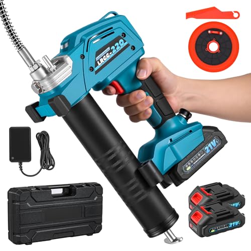 Electric Cordless Grease Gun with Batteries (10,000 PSI)