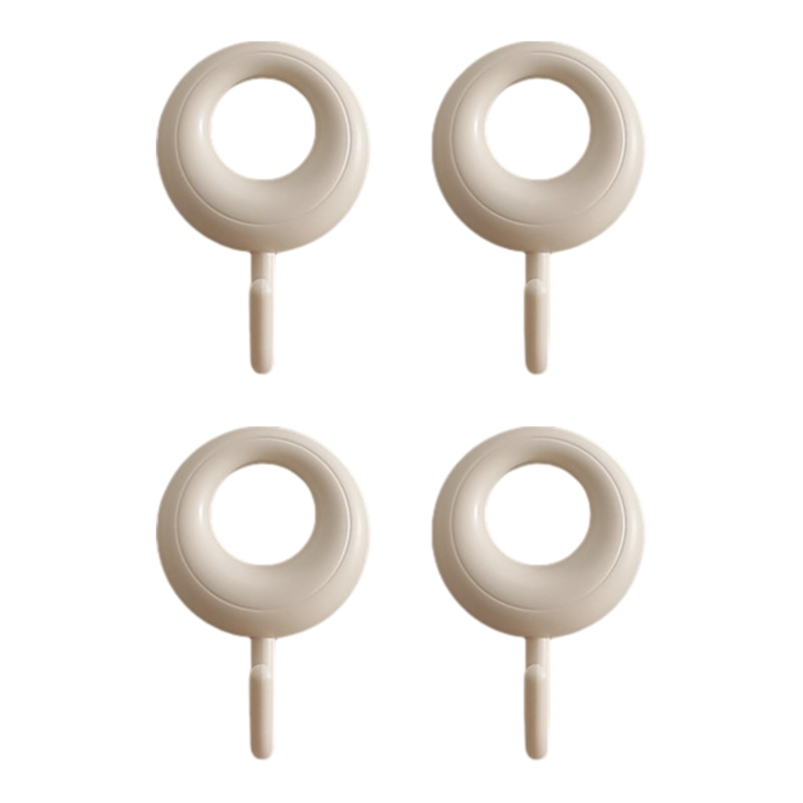 Virelynx 4PCS Hooks Adhesive – No Drill Hooks Strong Stickiness, Hanging Organizer for Bathroom Kitchen Towel Coat