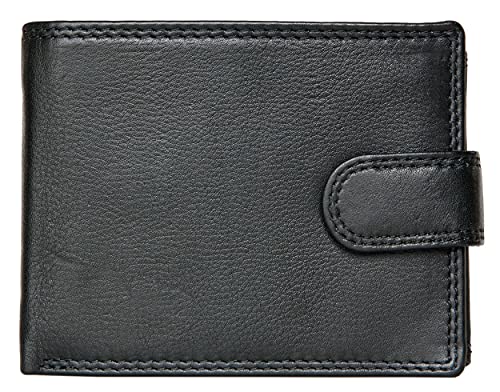 Portefeuille en cuir véritable souple et chic avec un design classique intemporel pour homme