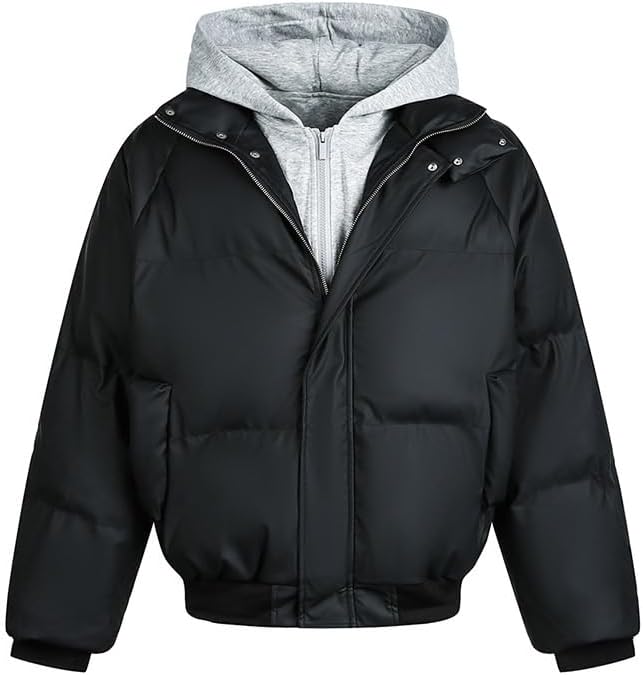 Two Hooded Jackets for Both Men Women Thick Winter Cotton Padded