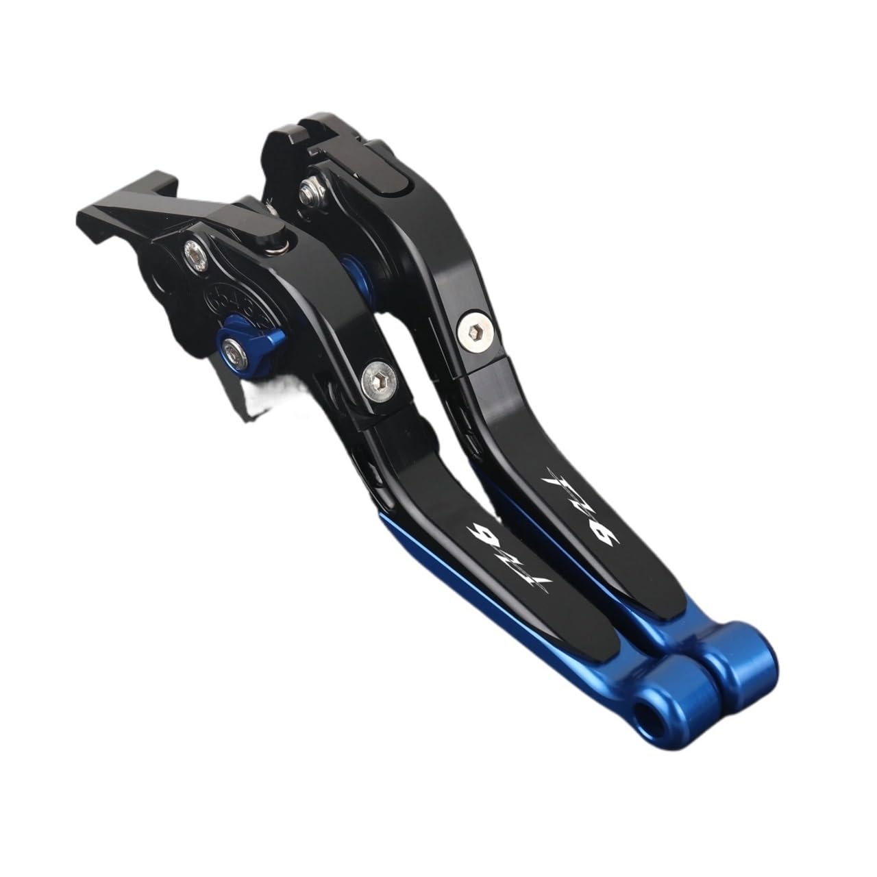 Zdgxfhsrh Black-Blue Motorcycle Brake Clutch Levers For Ya&Maha Fz6 Fz-6 2004-2010 Fz 6 Motorcycle Bre Lever Clutch Set Adjustable Folding Handle Guard Levers(Black-Blue)