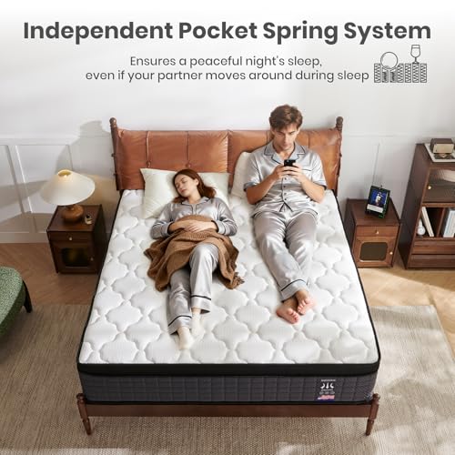 Image of Twin Mattress 14 inch Hybrid Mattresses in a Box,Twin Size Mattress | Individually Pocket Springs for Motion Isolation,Medium Firm,Upgraded Support & Pressure Relief, CertiPUR-US