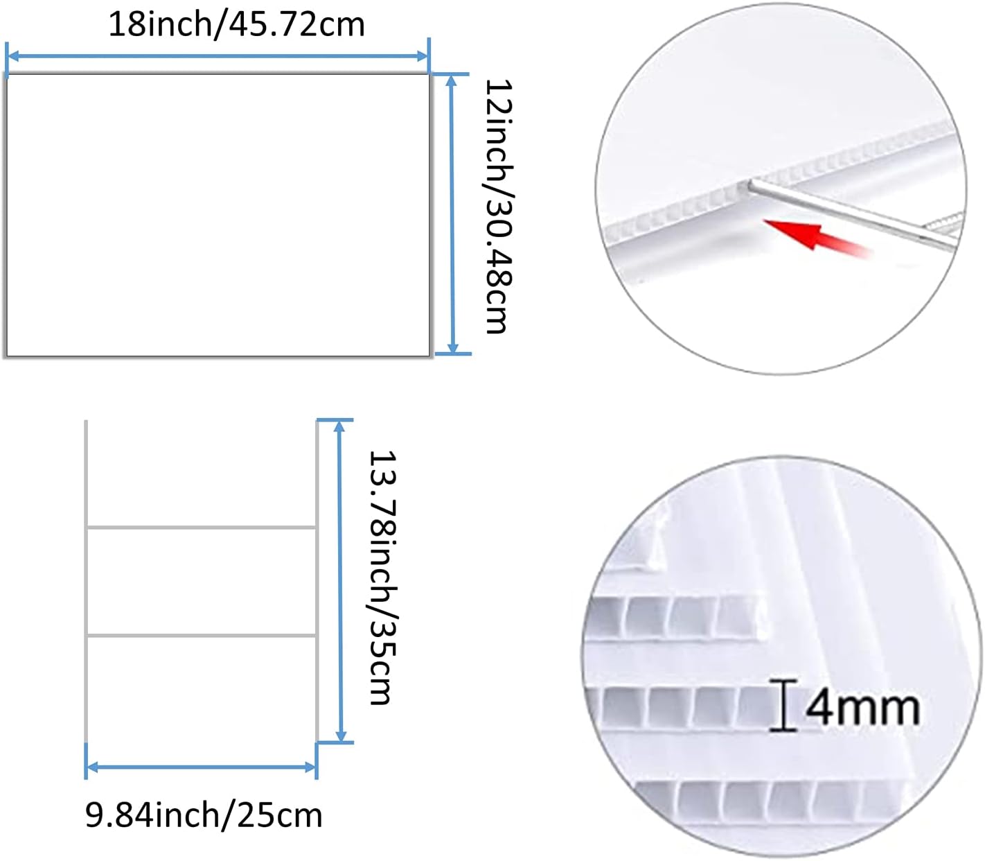 KBUYARKES Blank Yard Signs with Stakes, 5 Pack 12x18 Inches White Plastic Yard Signs with H-Stakes,Suitable for Graduation Yard Signs,Garage Sale Signs,Yard Sale Signs,Custom Signs (White) : Patio, Lawn & Garden