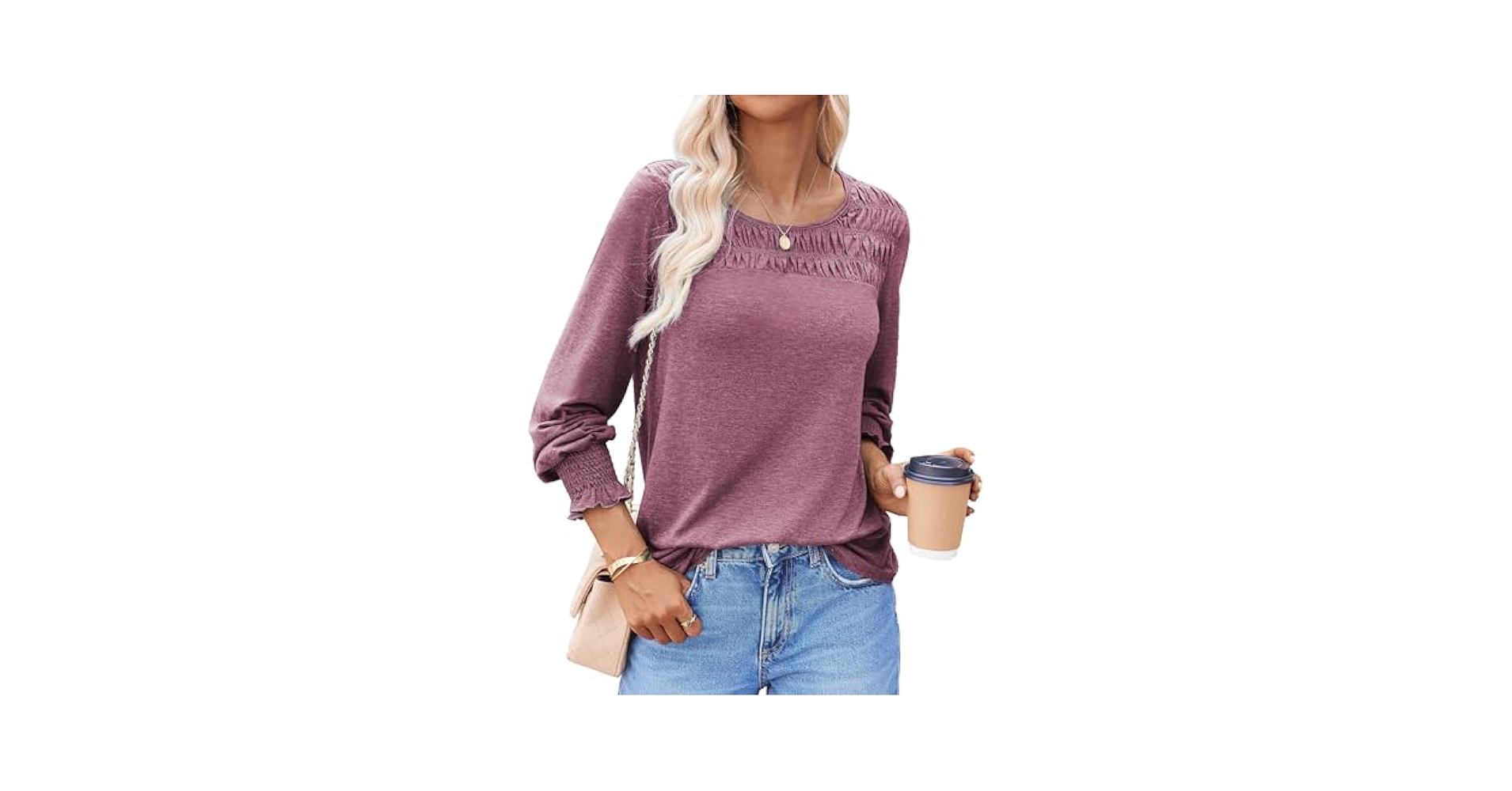 Misakia Long Sleeve Shirts for Women Trendy Casual Fall
