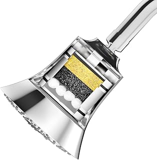 Kohler Rain Duet Filter Shower Head - 5-Spray Multifunction Overhead Shower with WATER PURIFIER CARTRIDGE - works best with Hard Water Softener - Wall-mount, Polished Finish, Chrome - 109 mm, ABS