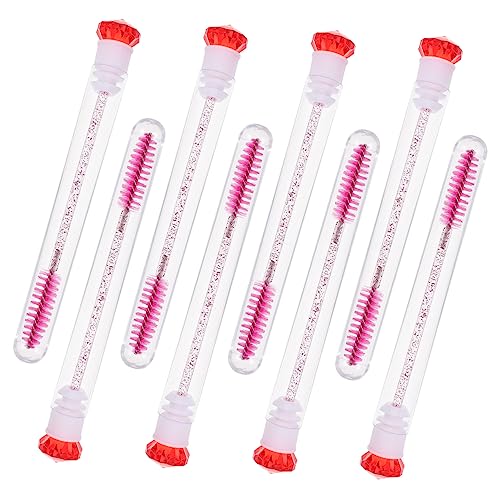 MUSISALY 8pcs Brush Tube Lash Brush Applicator for Volume Lashes Comfortable to Hold Handle Clean Soap Cosmetic Cleaner