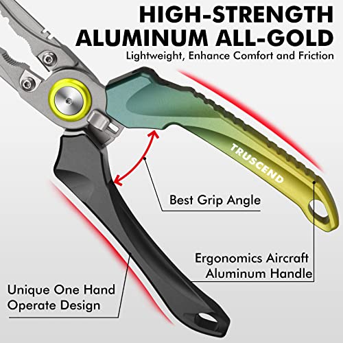 TRUSCEND Fishing Pliers Saltwater with Mo-V Blade Cutter - Image 4