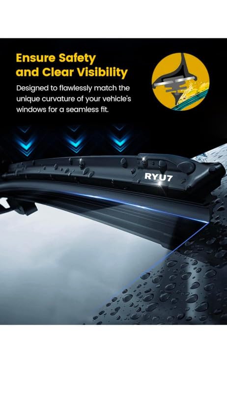 Image of Hybrid Wiper Blades Compatible with Kia Seltos(Pack of 2)