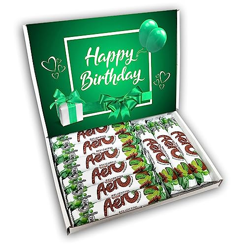 Aero Mint Milk Chocolate Bars Gift Box Hamper Birthday Present (BIRTHDAY GREEN)