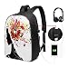 Produktbild Laptop Rucksack Business Rucksack Für 17 Zoll Laptop, Blumenmädchen Haar Schulrucksack Mit USB Port für Arbeit Wandern Reisen Camping, für Herren Damen