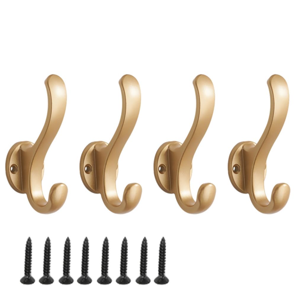 Patère de luxe en aluminium spatial support mural haut de gamme or mat pour dressing moderne