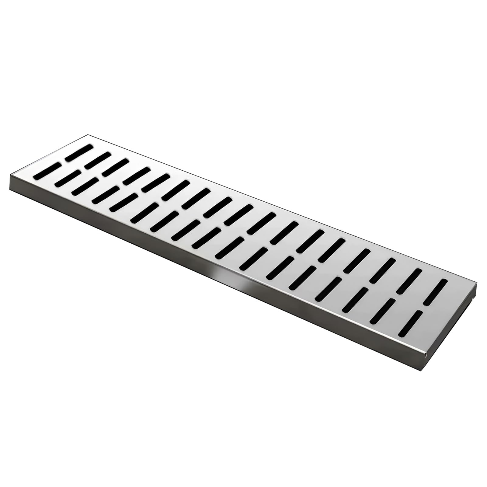 Grille de canalisation d'évacuation des eaux pluvi Grille de caniveau en Acier Inoxydable 100 x (10-25) 2 cm(Style2,100x10x2cm)