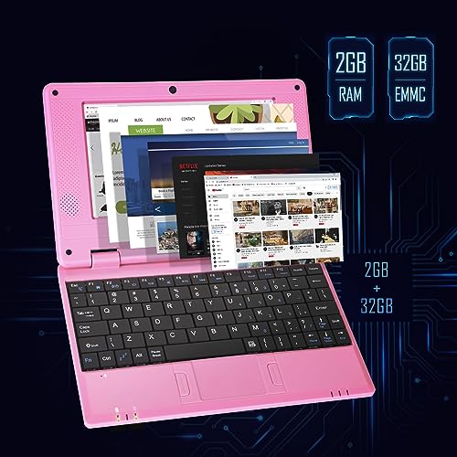 Image of GBook Laptop Computer(7 inch), Quad Core Powered by Android 12.0, Netbook Computer with WiFi, Webcam and Bluetooth, Mini Laptop with Bag, Mouse, and Mouse Pad for Kids