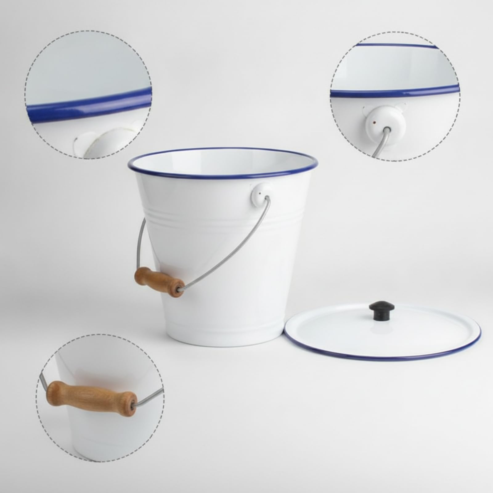 Seau avec Couvercle Polyvalent, 28 Cm, Environ 9 L
