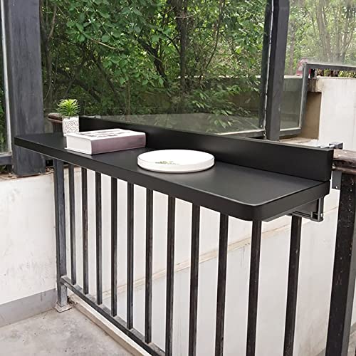 Table suspendue de balcon réglable et rabattable pour balustrade extérieure - 7
