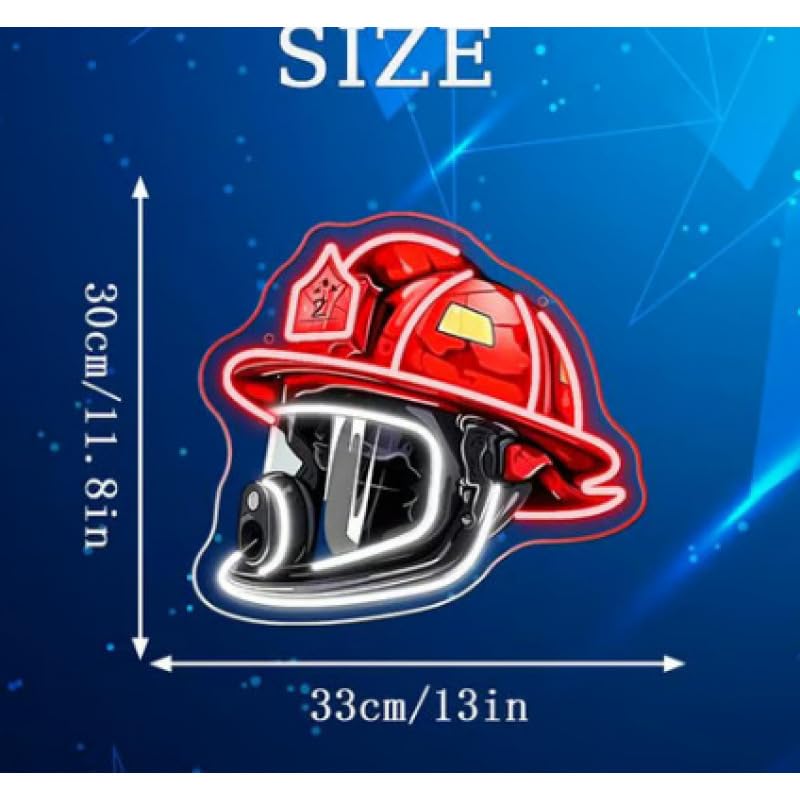 Firefighter Helmet Usb Wall Decor Dimmable Light LED Neon Sign Firefighter Helmet Usb Wall Decor Dimmable Light LED Neon Sign