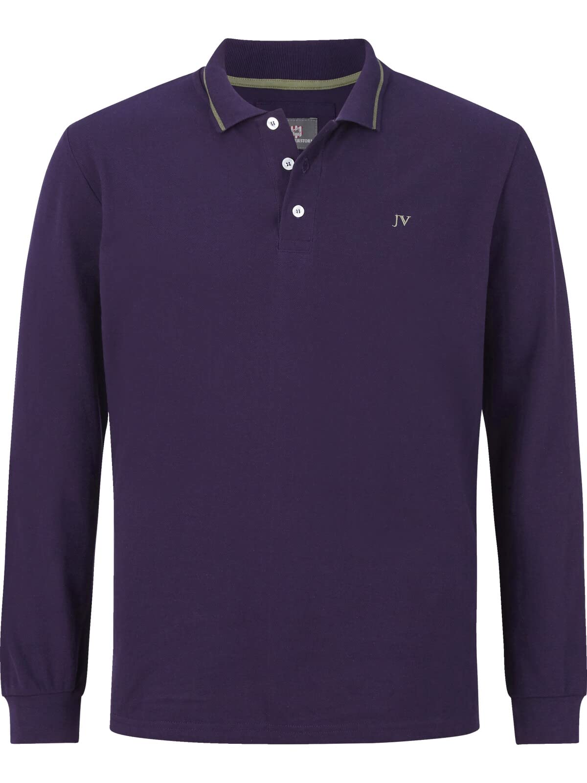 Jan Vanderstorm Herren Langarm-Poloshirt Ellis | | aus 100% Baumwolle | Longsleeve mit Polokragen | gerade geschnitten | große Größen in Gr. L-7XL