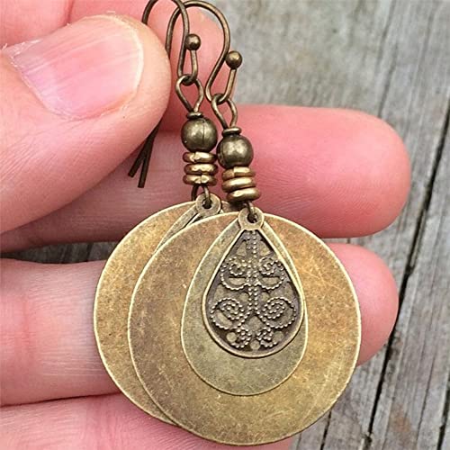 Bohemian Earrings - Dangle Boho Earrings - Brass Dangle Earrings - Boho Jewelry - Bohemian Jewelry - Ethnic Earrings - Ethnic Jewelry #TOP5