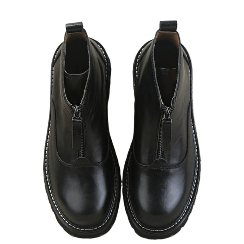 Men's -Pedal Lace-up Anti-Suede Stitching Design Loafers Thick-Soled Board Shoes Non-Slip and Wear-Resistant Suitable for Business Offices4