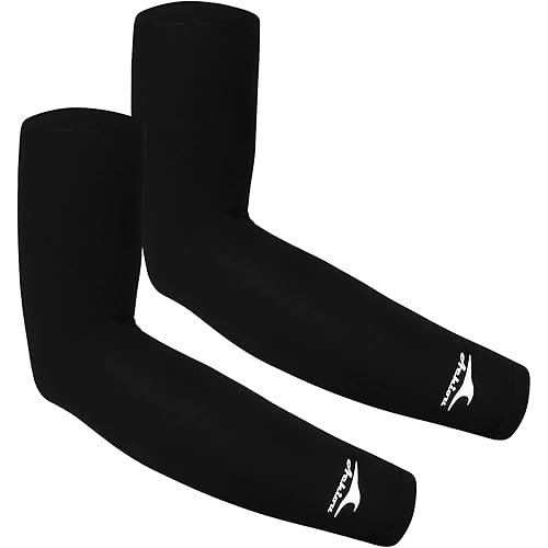 Achiou Cooling Ice Silk Arm Sleeves, Summer UV Sun Protection Compression Sleeves UPF 50+ for Women Volleyball Youth Sports