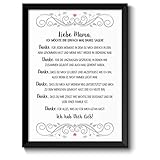 Danke Mama Bild im schwarzem Holz-Rahmen Geschenke Geschenkideen Muttertag Muttertagsgeschenk Mama Mutter