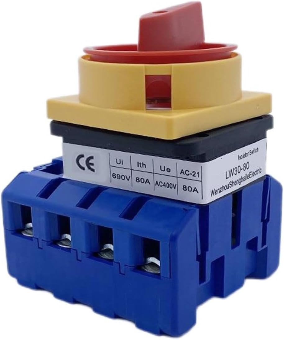80A Load Disconnect Isolator Switch LW30-80/4P Main Control Motor Power Supply Cut Off Three-Phase Four Wire