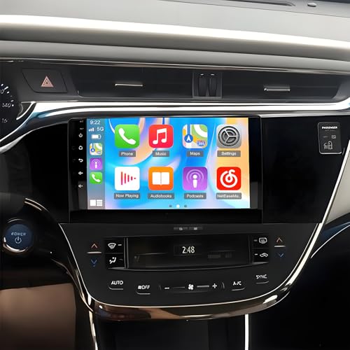 PHEZEN Car Stereo Radio Compatible for Toyota Avalon 2013 2014 2015 2016 2017 2018, 9inch IPS Touchscreen Car Radio with Carplay Android Auto GPS Navigation SWC AHD Camera Mic 2+32G