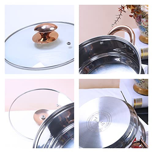 Upgraded Version 8 Pcs Pots Set Nonstick,Premium Stainless Steel Pots,Pot Sets For Cooking Nonstick Clearance With Stainless Steel Handle And Glass Lid（1.5Qt,2.0Qt,3.0Qt,5Qt） #TOP3