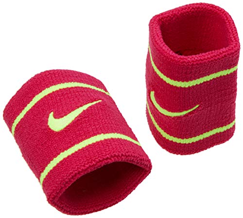 Munhequeira Pequena Dri-Fit Wristband, Único, Rosa/Verde