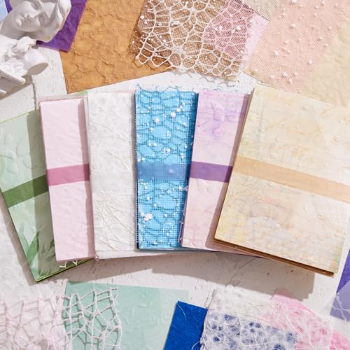 Planificateur et scrapbooking lot papier texturé 108 feuilles avec maille