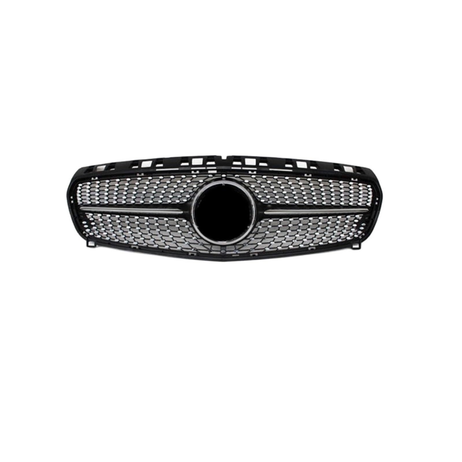 Griglia ABS Nero Argento Sostituzione Paraurti Anteriore Radiatore Diamanti Griglia Compatibile con Mercedes Classe A W176 2013-2015(Diamond Black)