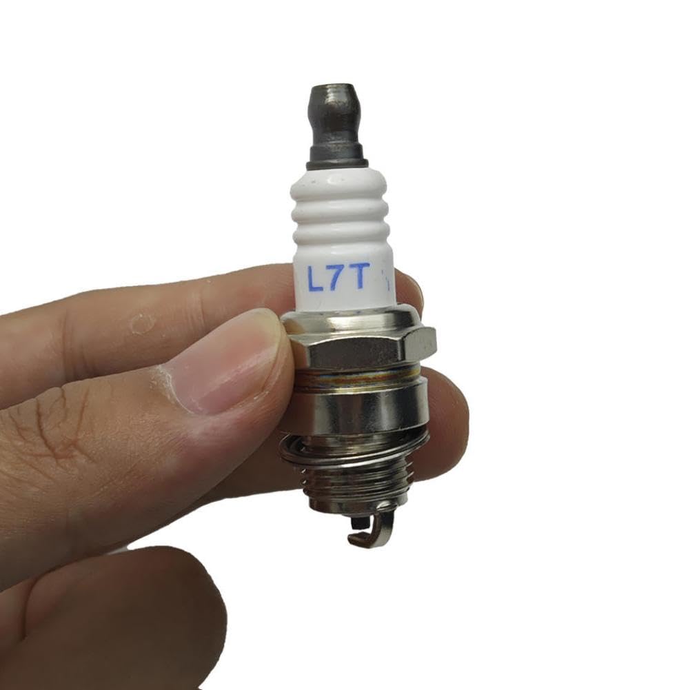 Bujía L7T/BPMR7A, 2 uds., Compatible con piezas de herramientas de jardín, cortacésped de motosierra para número de pieza L7T BPMR7A