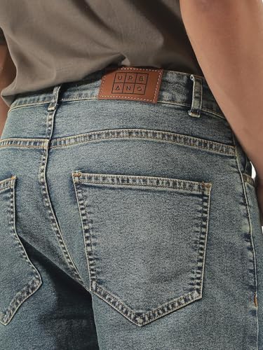 Image of Urbano Fashion Men's Straight Fit Heavy Washed Jeans Stretchable