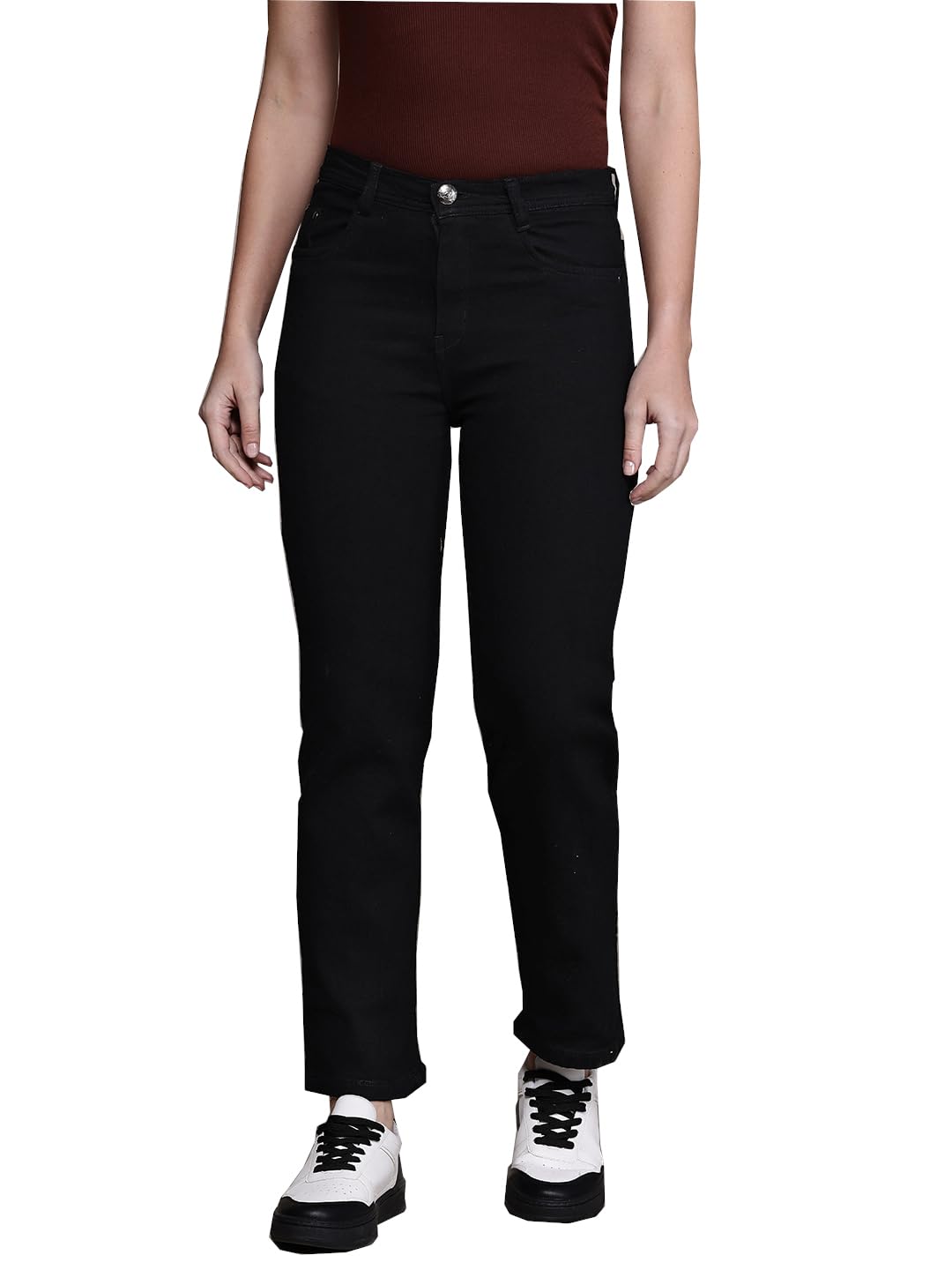 nifty Womens High Rise Denim Stretchable Straight Fit Jeans-picture-13