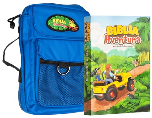 Bíblia Aventura para crianças, NVI, edição especial com bolsa azu...