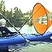 Kayak Sail Foldable PVC Quick Release Clear Window Downwind Kayak Wind Sail Portable Kayak Accessories for Inflatable Boats Kayaks Canoes Blue Summer Outdoor Sports Accessories