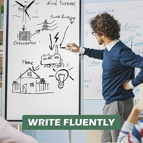 colpart Dry Erase Markers Fine Tip - Pack Of 90 Black Whiteboard Markers Bulk With Low Odor White Board Markers Dry Erase For School, Office, Home, Work On White Board & Calendar,  image 8