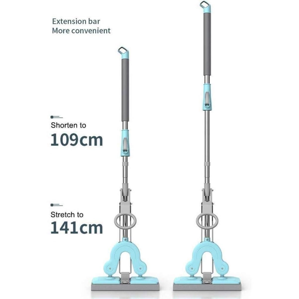 Fregona Fregona Deshidratadora con Mango Telescópico, Herramienta De Limpieza para Fregar, Barrer Y Trapear Limpieza Suelo
