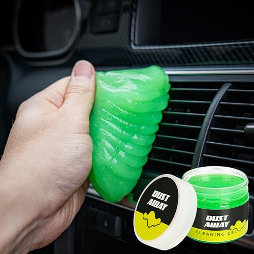 Dust Away Universal Car Cleaning Gel Automotive Detail Putty Crevice Cleaning Slime for Air Vents Interiors Keyboards Laptops & Electronics Versatile Home & Office Accessories Fresh Scent (Lime Green)